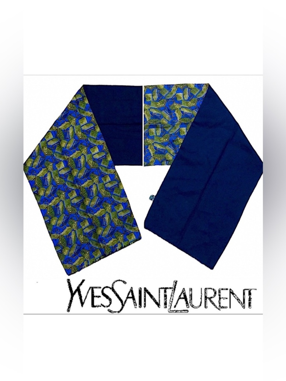 YvesSaintLaurent • Vintage Silk Blend Vanity Stool Chair 66” Long Scarf Wrap